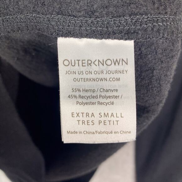 Outerknown Mens XS Black Crewneck Sweatshirt Hemp Blend - Picture 6 of 6
